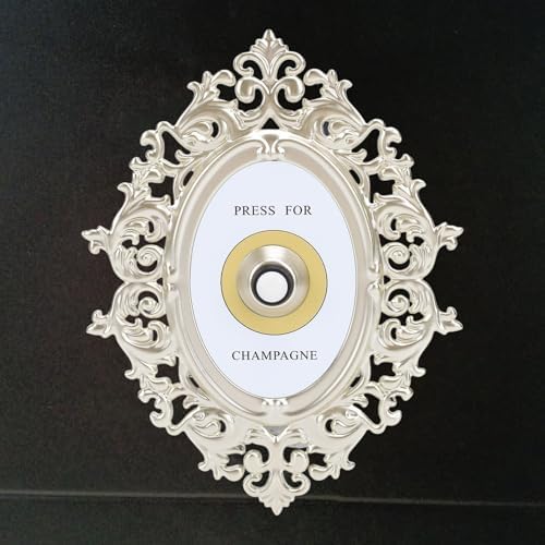 Champagne Doorbell Push Button Retro Style