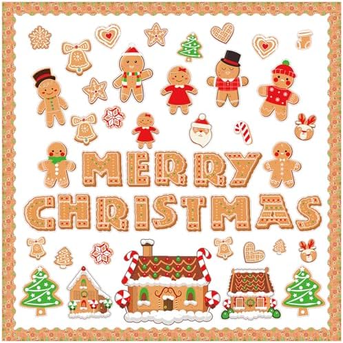 Christmas Gingerbread Bulletin Board Decoration Set