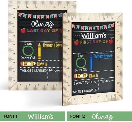 Last Day of School Chalkboard Personalized