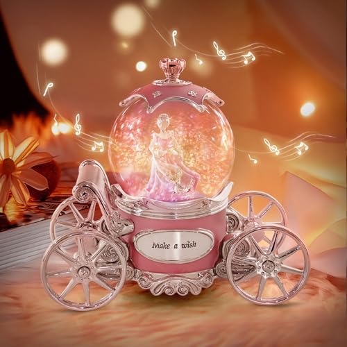 Cinderella Snow Globe Music Box for Girls