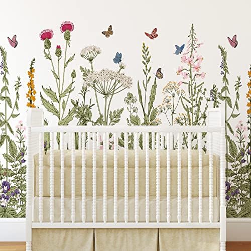 Zonon 6 Pcs Flowers Wall Decals Stickers