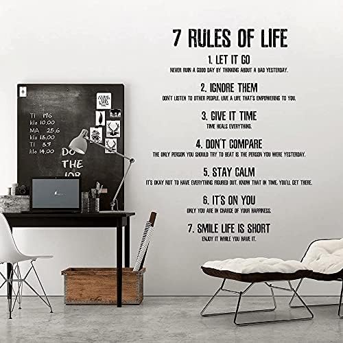 Sinekong 7 Rules of Life Vinyl Wall Stickers