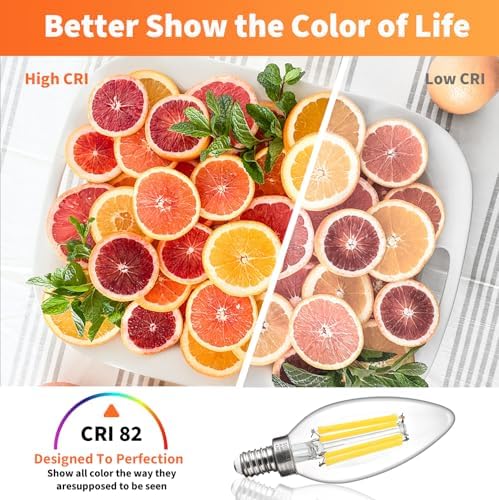 ALAMPEVER E12 LED Bulb 100W Equivalent 6 Pack