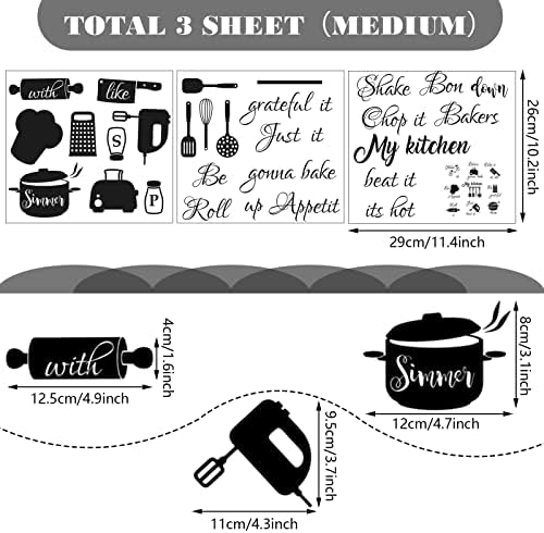Seajan Kitchen Wall Stickers with Funny Lettering