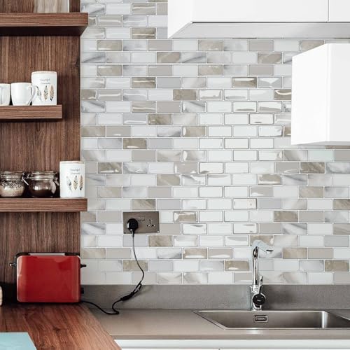 Art3d 10-Sheet Peel and Stick Backsplash Tile for Kitchen