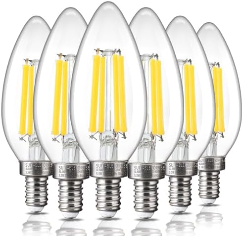 ALAMPEVER E12 LED Bulb 100W Equivalent 6 Pack