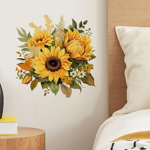 Sunflower Wall Decor Pack of 3 - 114x114 Inch