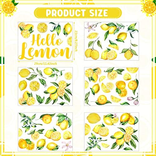 Haull 6 Sheet Lemon Wall Decals Peel and Stick