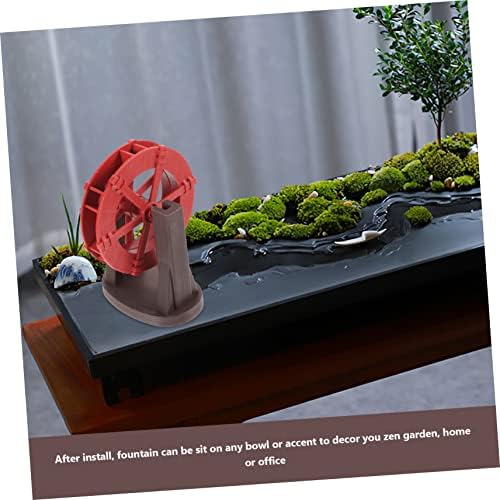 BESPORTBLE Miniature Rotating Water Wheel Fountain Decor