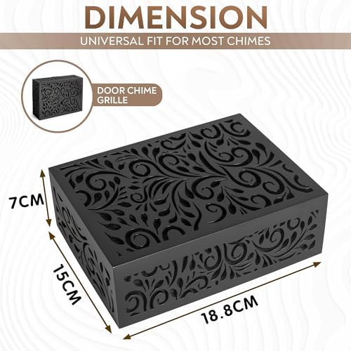 Black Decorative Doorbell Cover Box with Weather Protection