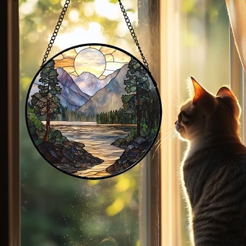Stained Glass Window Hanging for Home Decor
