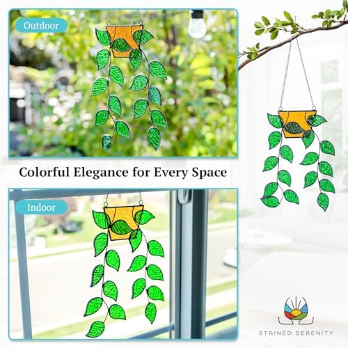 Handcrafted Stained Glass Window Hanging for Indoor Decor