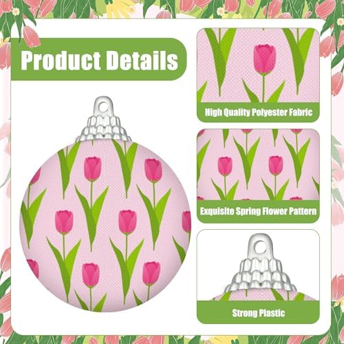 16PCS Spring Hanging Tulip Ornaments for Mini Trees