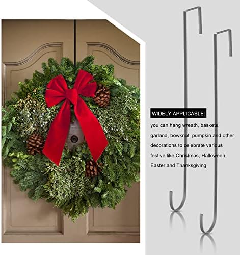 Hotop 15 Inch Black Wreath Hangers 2 Pieces