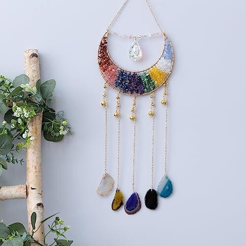 Dreamsum Crystal Agate Dream Catcher Tree of Life Wall Hanging