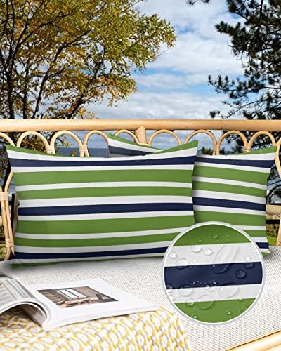Outdoor Waterproof Lumbar Throw Pillow Covers Set of 2