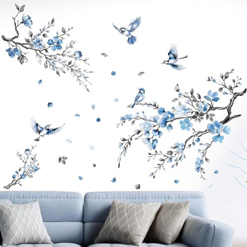 Cherry Blossom Wall Stickers for Bedroom and Living Room