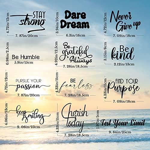 Fumete 12 Pcs Inspirational Wall Decals Peel and Stick