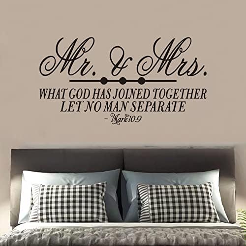 Wall Decals for Bedroom - Mr and Mrs 21x11