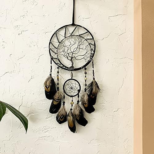 Dream Catchers Tree of Life Black Handmade Wall Hanging Decor