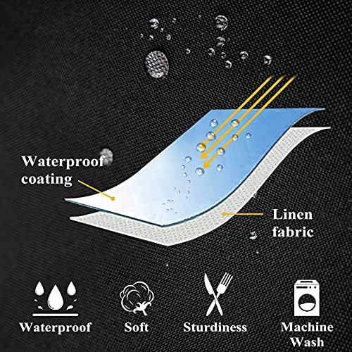Home Brilliant Waterproof Linen Throw Pillow Covers Set of 4 Black