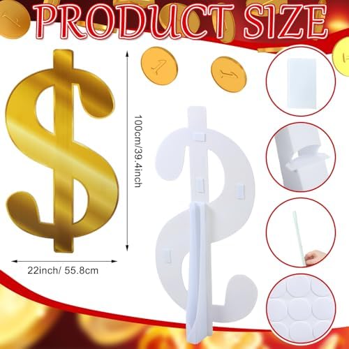 Geelin Dollar Sign Stand Up Cutouts 2 Pcs