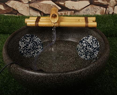 Bamboo Water Fountain Medium 12 Inch Three Arm Style