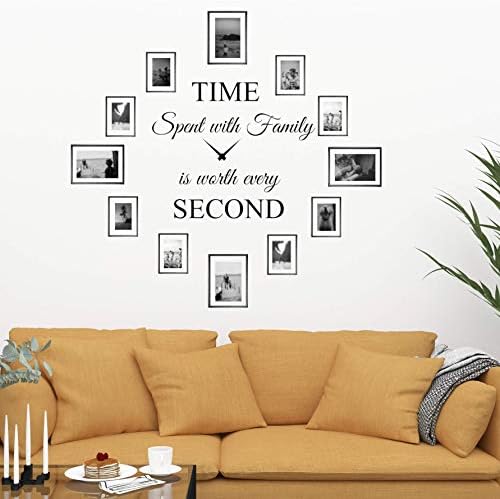 World of Wall Decal Family Time Wall Decor Clock