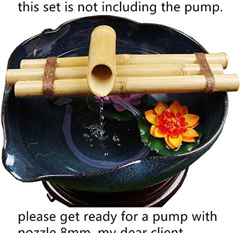 Bamboo Water Fountain Medium 12 Inch Three Arm Style