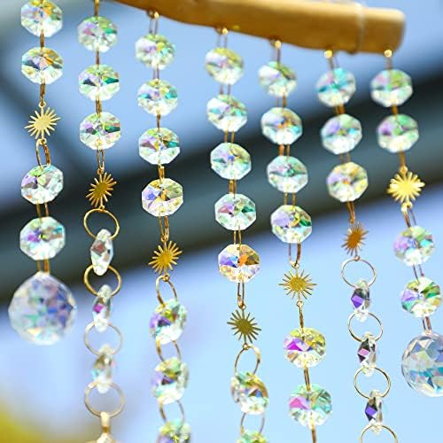 HDCRYSTALGIFTS Rainbow Wind Chimes Window Suncatcher Mobile
