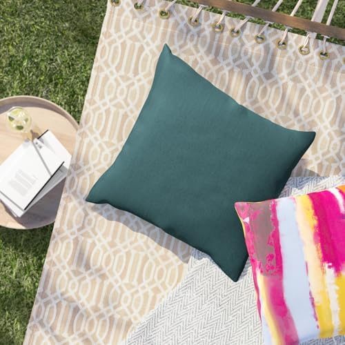 TRP Reversible Square Throw Pillow 20x20 Lagoon Green