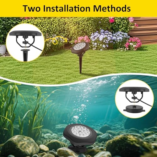 T-SUN Submersible Pond Light Set of 4 with RGB Bluetooth Control