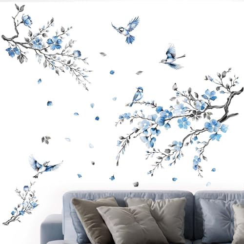 Cherry Blossom Wall Stickers for Bedroom and Living Room