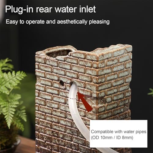 Pond Spitter Ceramic Water Fountain Decor Black
