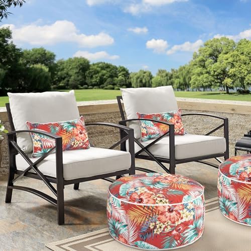 IN4 Care Lumbar Pillow Set of 2 Chili Red Floral