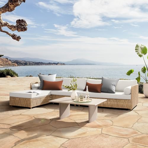 Metliv Red 12x20 Inch Waterproof Lumbar Pillow Cover for Outdoor Furniture