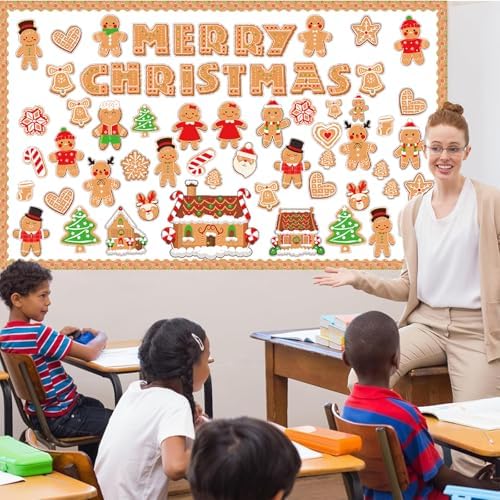 Christmas Gingerbread Bulletin Board Decoration Set