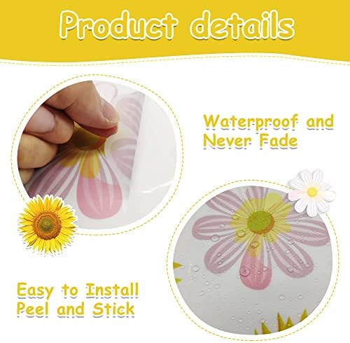 Nspirational Quotes Wall Stickers with Sunflower and Daisy Designs