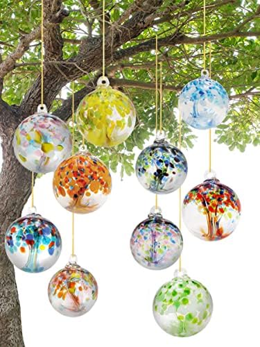 Dale Tiffany Hand Blown Glass Mystic Tree of Life Gazing Ball