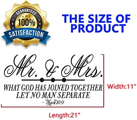 Wall Decals for Bedroom - Mr and Mrs 21x11