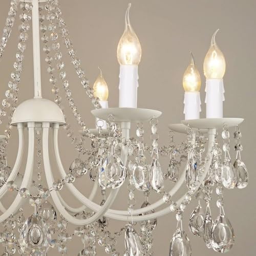 6 Piece White Candle Socket Covers for Chandeliers