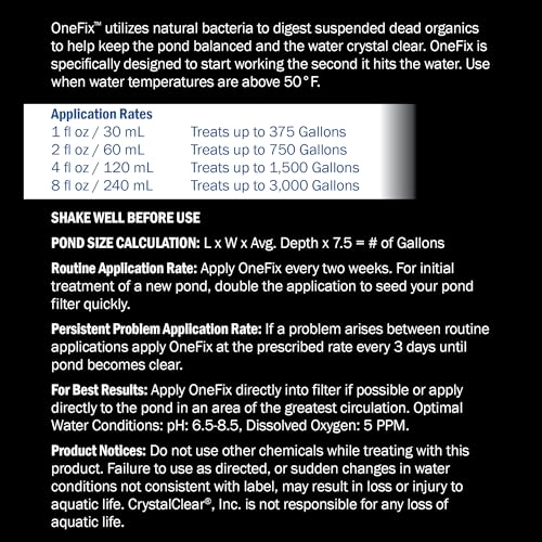 CrystalClear OneFix Water Clarifier Treatment - 1 Gallon