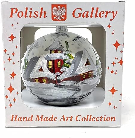 Polish Gallery Christmas Ornament Blown Glass Ball