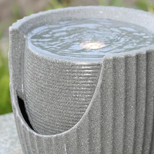 984 Inch Small Outdoor Water Fountain with LED Lights