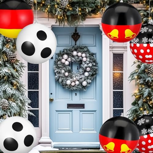 12 Pcs 9 Inch Inflatable Christmas Ball Ornaments