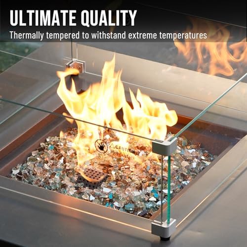 Skyflame 10-Pound Blended Fire Glass for Fire Pit and Fireplace