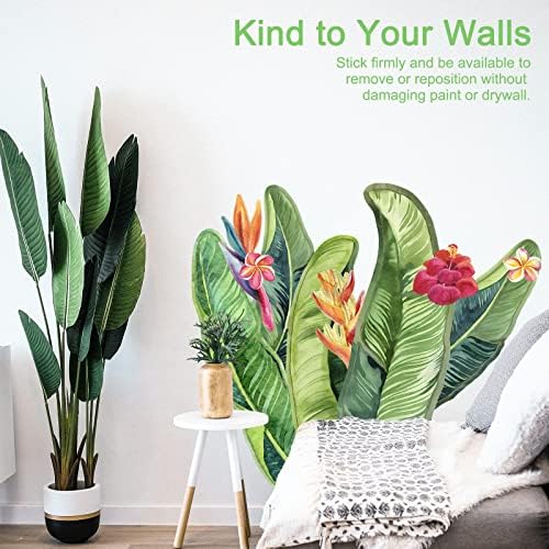 Giant Tropical Leaf Wall Decals Peel and Stick Decor