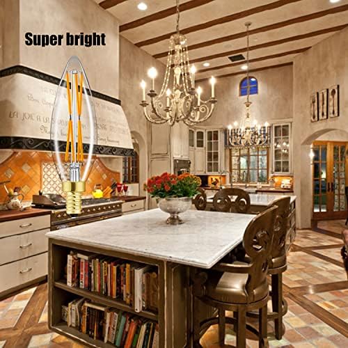 LVYE E12 Edison 8W LED Bulb 4-Pack Dimmable 3000K Soft White