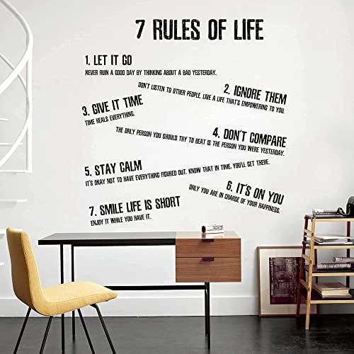 Sinekong 7 Rules of Life Vinyl Wall Stickers