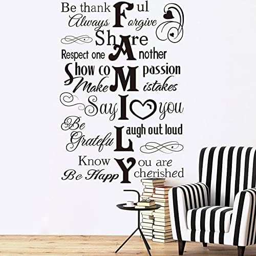Runtoo Family Saying Wall Art Stickers Inspirational Quotes Wall Decals